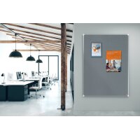 nobo Tableau daffichage en feutre Premium Plus, gris