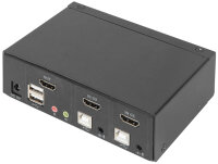 DIGITUS KVM Switch, 2-Port, Single-Display, 4K, HDMI