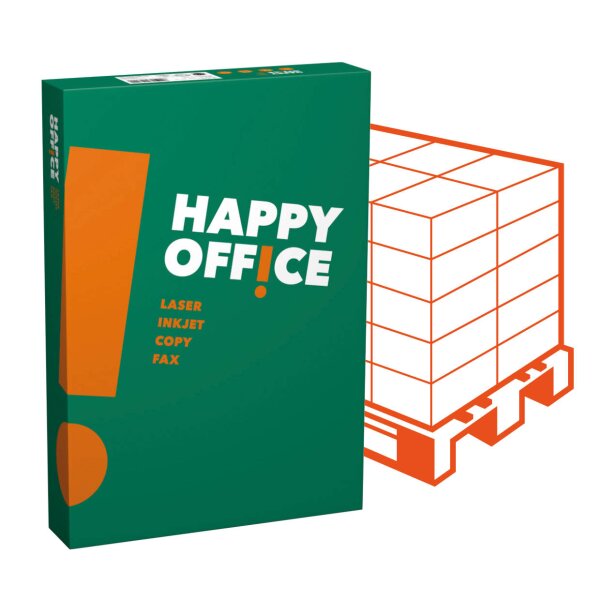 HAPPY OFFICE Universalpapier weiss A3 80g - 1 Palette (50000 Blatt)