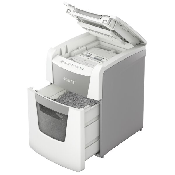 LEITZ Aktenvernichter IQ AutoFeed OfficePro 100 P4, weiss