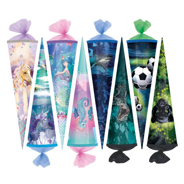 herlitz Schultüte, 6-eckig, 850 mm, Motive sortiert