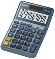 CASIO Calculatrice de bureau MS-100EM, 10 chiffres, argent