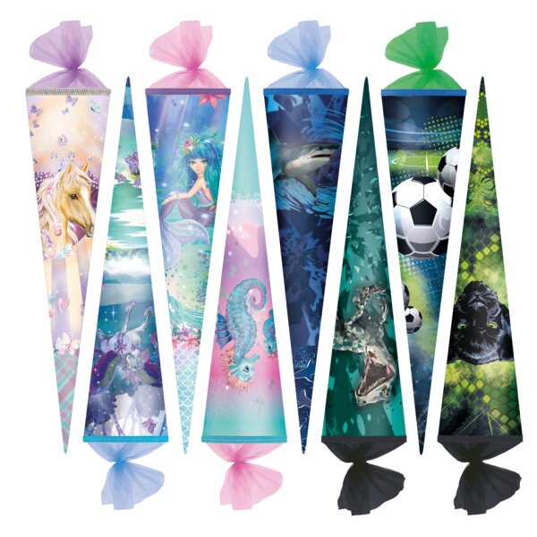 herlitz Schultüte, rund, 700 mm, Motive sortiert