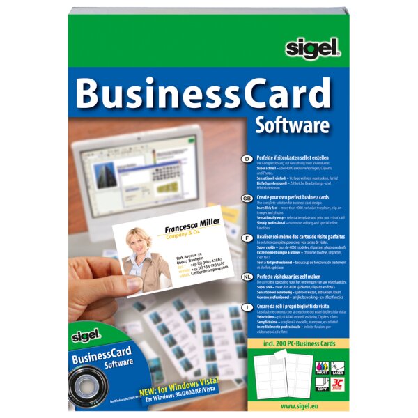 sigel Logiciel BusinessCard, pour cartes de visite
