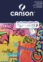 CANSON Zeichenpapier-Block, 210 x 297 mm, weiss, 90 g qm