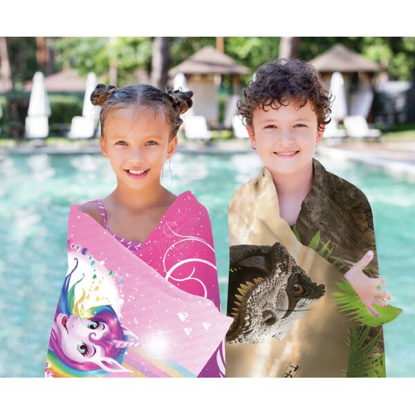 ROTH Serviette de bain pour enfants Licorne, 600 x 1.200mm