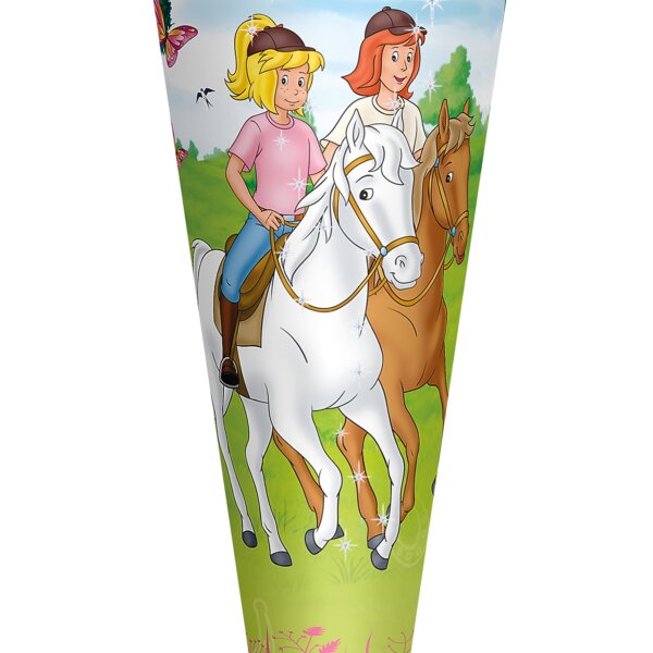 ROTH Motiv-Schultüte "Bibi & Tina", rund, 700 mm, Effekt