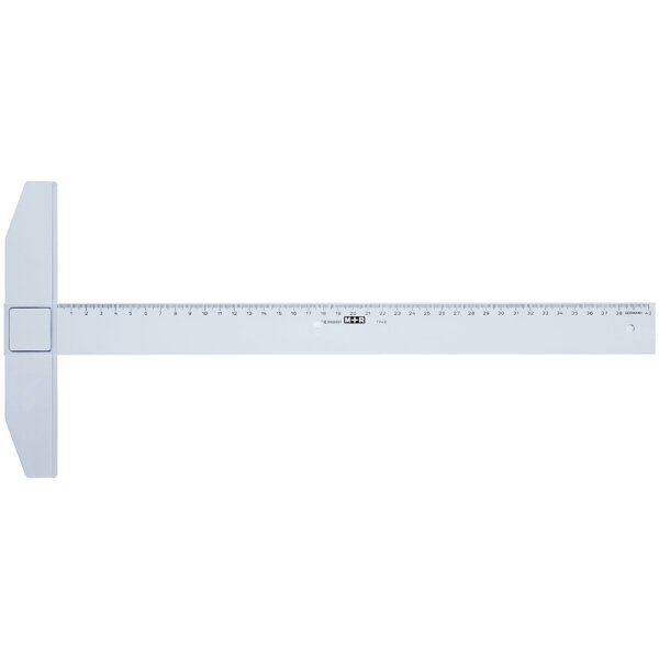 M+R Règle té, longueur de mesure: 750 mm, bleu transparent