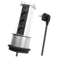 LogiLink Steckdoseneinheit Pop-Up, 3-fach, Schutzkontakt