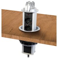 LogiLink Steckdoseneinheit Pop-Up, 3-fach, Schutzkontakt