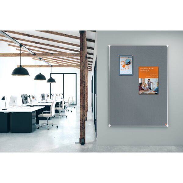 nobo Tableau daffichage Essence, (L)1200 x (H)1200 mm, gris