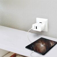 LogiLink USB-Steckdosenadapter, 2x USB-A, 12 Watt, schwarz