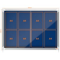 nobo Vitrine daffichage Premium Plus, en feutre, 18x A4
