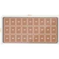 nobo Schaukasten Premium Plus, Kork-Rückwand, 15 x...