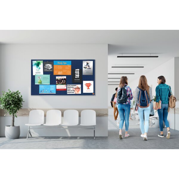 nobo Tableau daffichage en feutre Impression Pro, gris