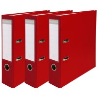 EXACOMPTA PP-Ordner Premium, A4, 80 mm, rot, 3er Pack