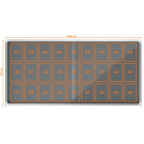 nobo Vitrine daffichage Premium Plus, en feutre, 27x A4