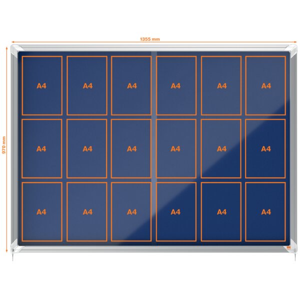 nobo Vitrine daffichage Premium Plus, en feutre, 27x A4