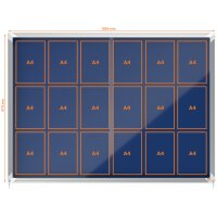 nobo Vitrine daffichage Premium Plus, en feutre, 27x A4
