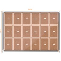 nobo Schaukasten Premium Plus, Kork-Rückwand, 8 x DIN A4