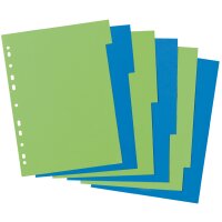 herlitz Intercalaires carton GREENline, A4, 6 touches, uni