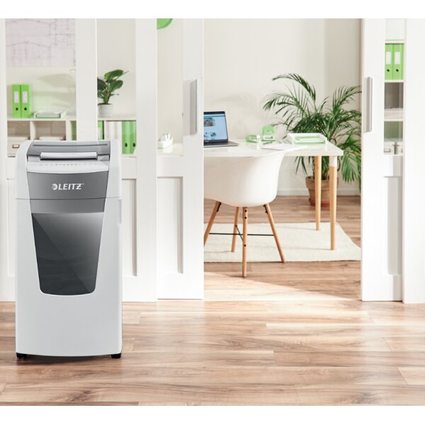 LEITZ Aktenvernichter IQ AutoFeed OfficePro 600 P4, weiss