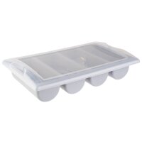 APS Range-couverts GN 1/1, à 4 compartiments, gris