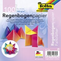 folia Regenbogen-Faltblätter, 150 x 150 mm, 100 g qm