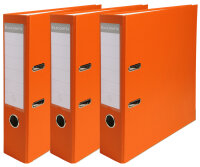 EXACOMPTA PP-Ordner Premium, A4, 80 mm, orange, 3er Pack