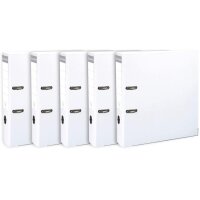 EXACOMPTA PP-Ordner Premium, A4, 80 mm, weiss, 5er Pack