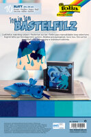 folia Bastelfilz TON-IN-TON MIX, 200 x 300 mm, blau