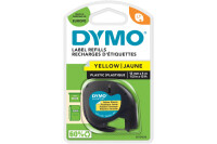 DYMO Ruban LetraTag 12mmx4m S0721620 jaune