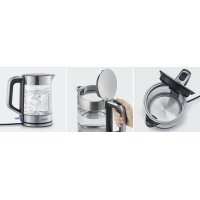 SEVERIN Wasserkocher WK 3420, 1,7 Liter, Glas Edelstahl