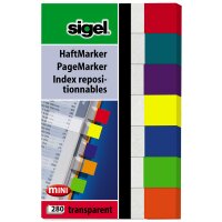 sigel Marque-page repositionnable Transparent mini, 50x12 mm