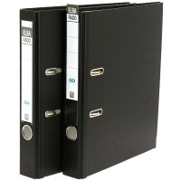 ELBA Classeur rado brillant, 50 mm, pack de 5, noir