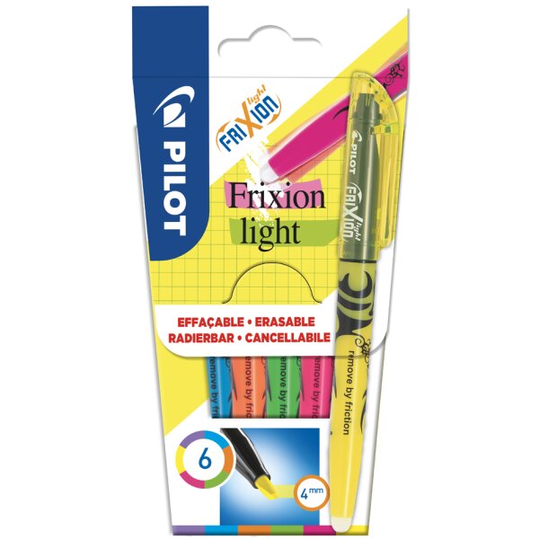 PILOT Textmarker FRIXION light, 6er Etui