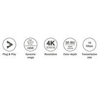 DIGITUS Câble de fibre optique hybride HDMI AOC, 30 m