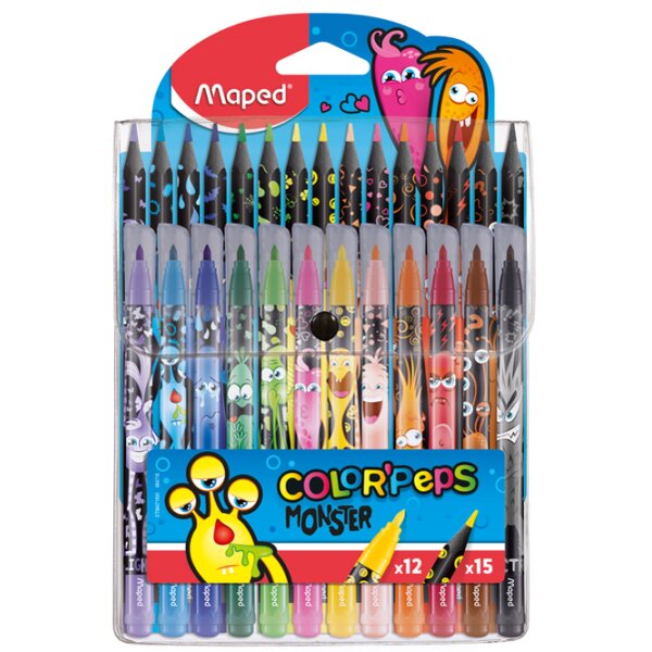 Maped Kit de coloriage COLORPEPS MONSTER, étui de 24