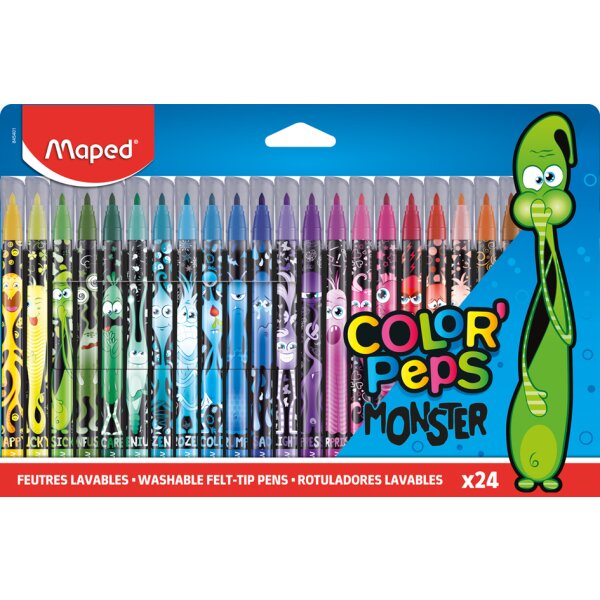 Maped Feutre COLORPEPS MONSTER, étui carton de 24