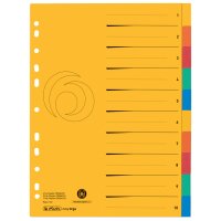 herlitz Intercalaire en carton, A4 extra large, 12 touches