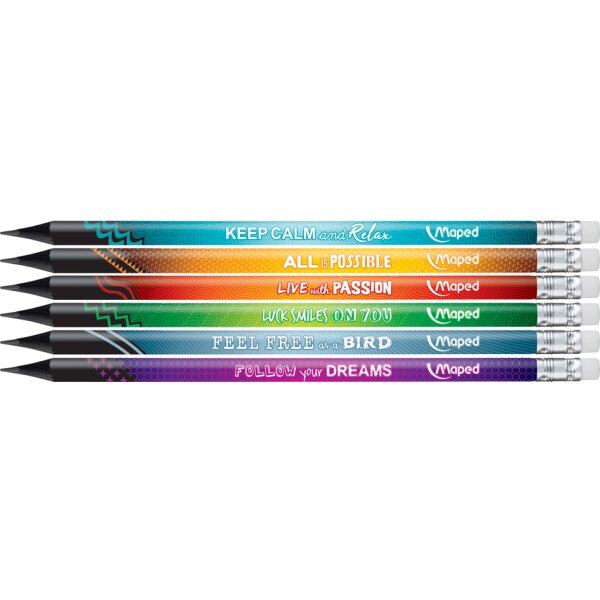 Maped Crayon graphite BLACKPEPS ENERGY, dureté: HB, pot 72