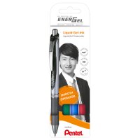 Pentel Gel-Tintenroller EnerGel XmRT Liquid, 4er Set