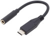 DIGITUS Câble adaptateur audio USB Type-C, 0,2 m, noir