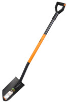 Bradas Spitzspaten, Länge: 1.250 mm, schwarz orange