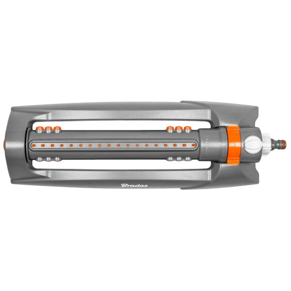 Bradas Viereckregner WHITE LINE, 18 Düsen, grau orange