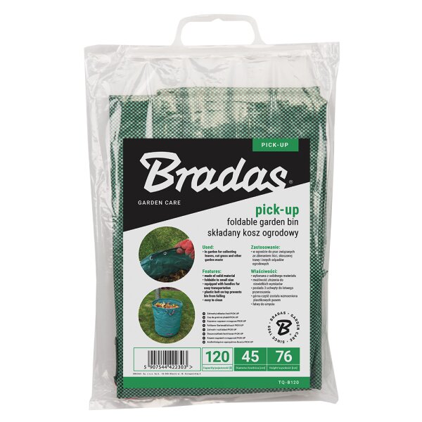 Bradas Gartensack PICK-UP, faltbar, 120 Liter, gr&uuml;n