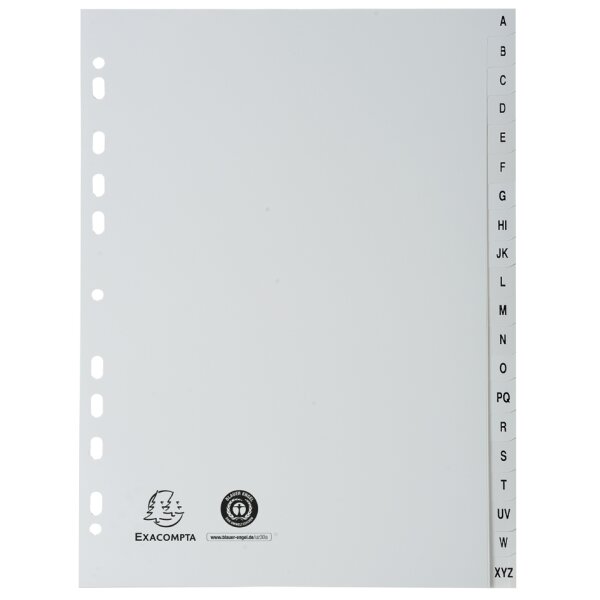 EXACOMPTA Intercalaire en plastique, A-Z, A4+, 20 touches