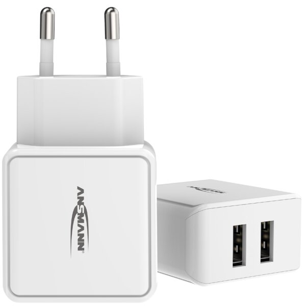 ANSMANN USB-Steckdosenadapter Home Charger HC212, 2x USB-A