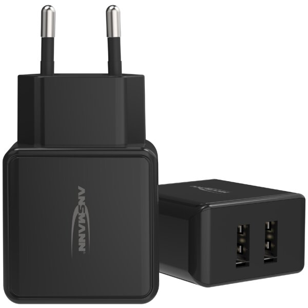 ANSMANN USB-Steckdosenadapter Home Charger HC212, 2x USB-A