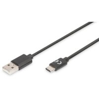 DIGITUS Câble de connexion USB 2.0, USB-C - USB-A, 1,8 m